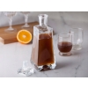 KARAFKA SZKLANA DO WHISKY SKOŚNA 750ML Z GRAWEREM