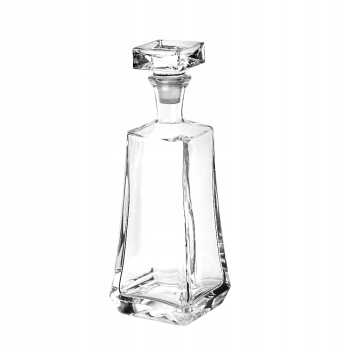 KARAFKA SZKLANA DO WHISKY SKOŚNA 750ML Z GRAWEREM