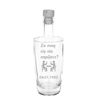 KARAFKA SENSO 700ML DO WHISKY NALEWEK Z GRAWEREM