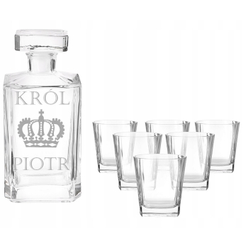 ZESTAW DO WHISKY Z KARAFKĄ 7EL ASTON GRAWER