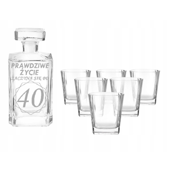 ZESTAW DO WHISKY Z KARAFKĄ 7EL ASTON GRAWER