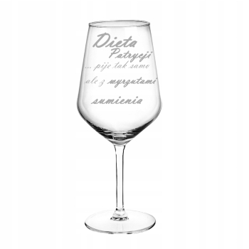 Kieliszek Xxl 530ml Rubin Z Grawerem Moja Dieta
