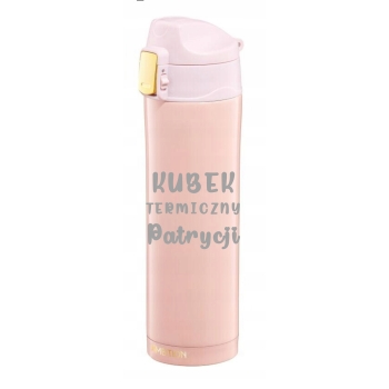 Kubek Termiczny 420ml różowy z grawerem na prezent Dzień Babci