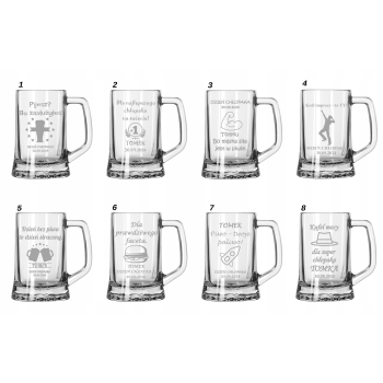 Personalizowany kufel do piwa z grawerem Prezent na dzień chłopaka 620ml