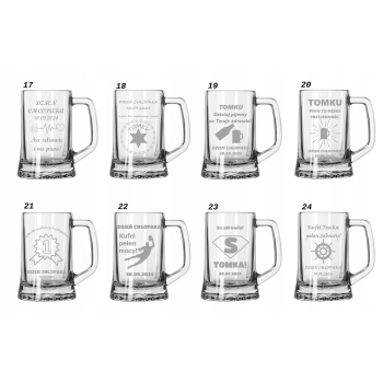 Personalizowany kufel do piwa z grawerem Prezent na dzień chłopaka 620ml