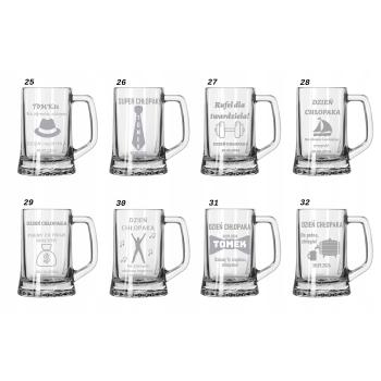 Personalizowany kufel do piwa z grawerem Prezent na dzień chłopaka 620ml