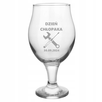 Szklanka Do Piwa Na Nóżce Pokal 570ml z grawerem Dzień Chłopaka