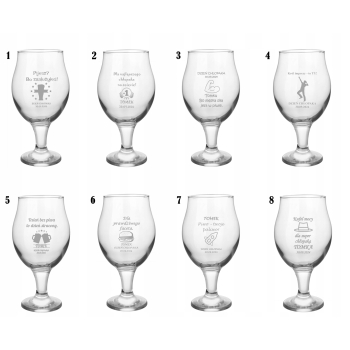 Szklanka Do Piwa Na Nóżce Pokal 570ml z grawerem Dzień Chłopaka