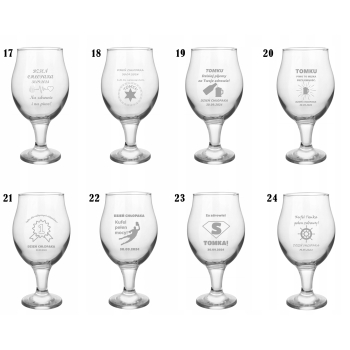 Szklanka Do Piwa Na Nóżce Pokal 570ml z grawerem Dzień Chłopaka