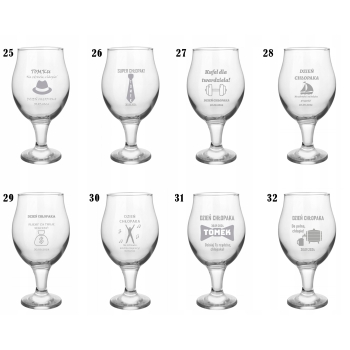 Szklanka Do Piwa Na Nóżce Pokal 570ml z grawerem Dzień Chłopaka