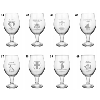 Szklanka Do Piwa Na Nóżce Pokal 570ml z grawerem Dzień Chłopaka