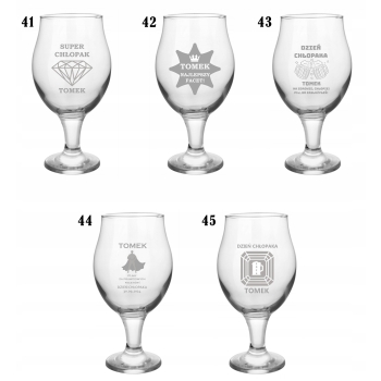 Szklanka Do Piwa Na Nóżce Pokal 570ml z grawerem Dzień Chłopaka