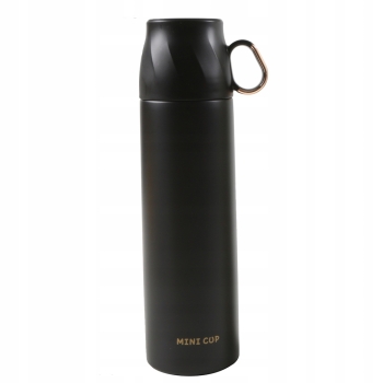 Termos nierdzewny 500ml z filiżanką czarny z grawerem personalizacja