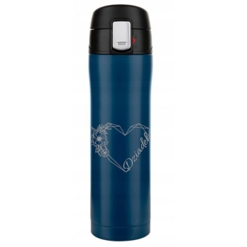 Kubek Termiczny 450ml Granatowy grawer personalizacja Dzień Babci Dziadka