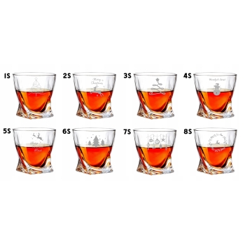 2 Szklanki Kryształ do Whisky Bohemia Grawer Logo Prezent Dzień Babci i Dziadka