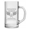 Duży kufel do piwa na prezent z grawerem 640ml logo tekst Dzień Dziadka