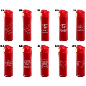 Zestaw 2 kubków termicznych z grawerem 420ml prezent Dzień Babci i Dziadka