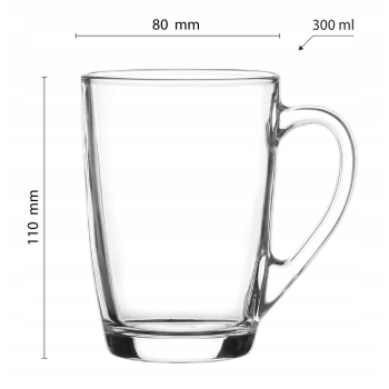Zestaw 2 Szklanych Kubków 300ml Grawer Logo Prezent Dzień Babci Dziadka