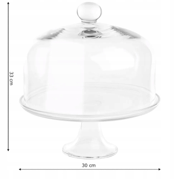 Patera Na Ciasto Z Kloszem 30cm z grawerem logo Dzień Kobiet Matki Urodziny
